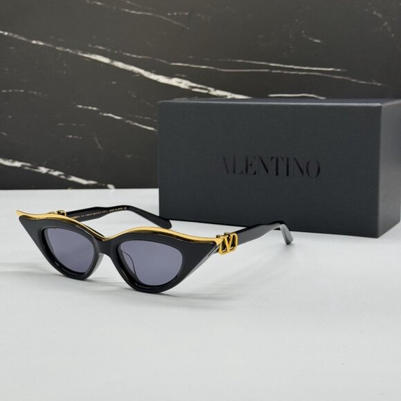NEW VALENTINO V-GOLDCUT-II  BLACK WOMEN VALENTINO SUNGLASSES VLS-114A main image 7
